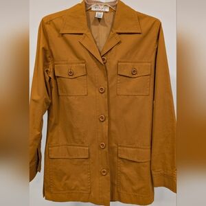 Isaac Mizrahi Caramel Utility Jacket with Flap Pockets